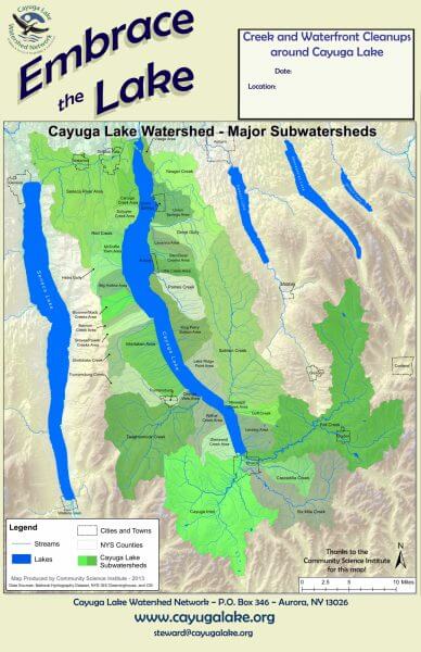 Map of the Cayuga Lake Watershed